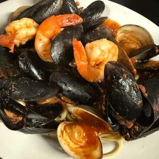 Seafood Fra Diavolo Over Linguine
