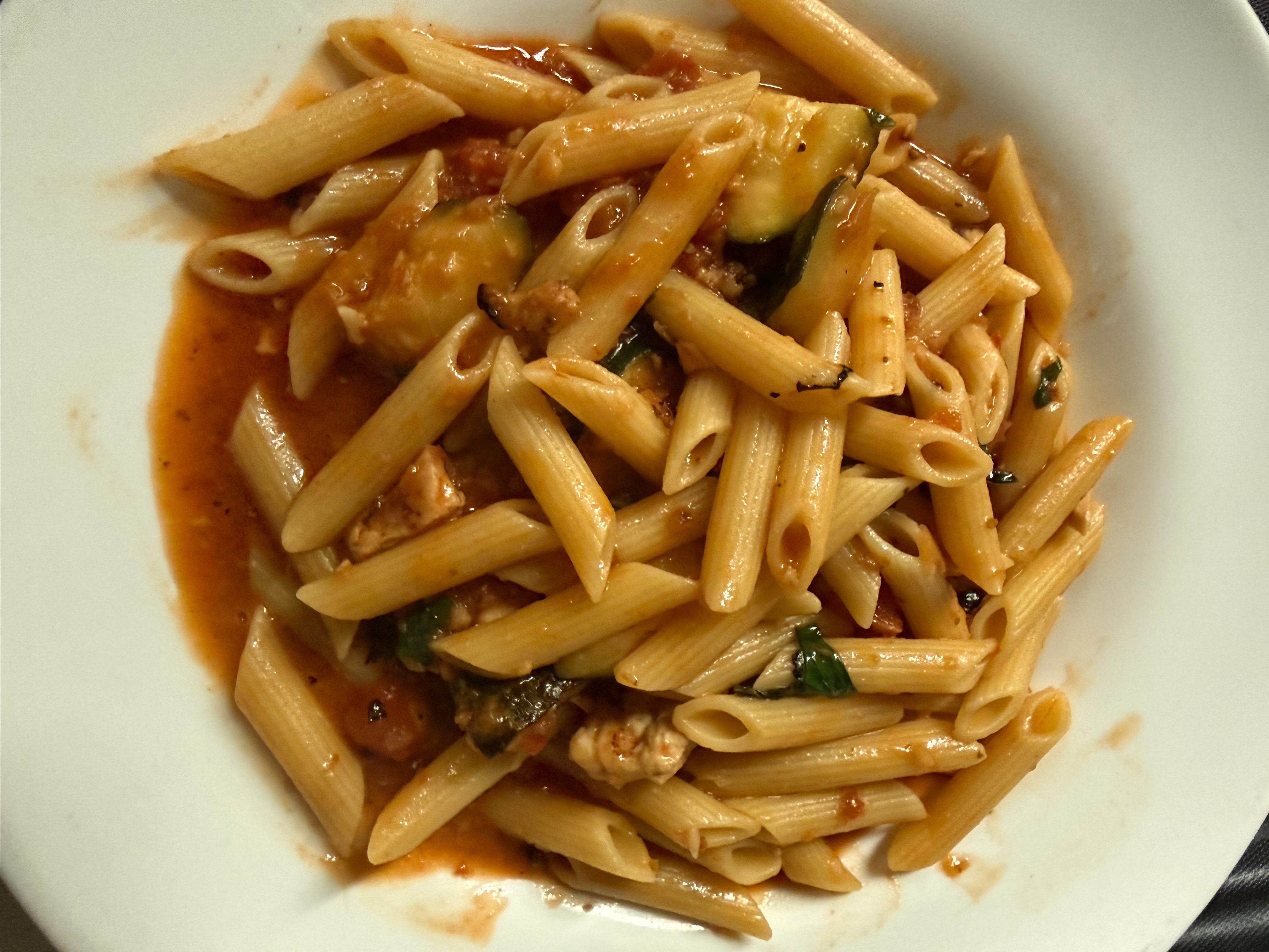 Diced Chicken Pasta.