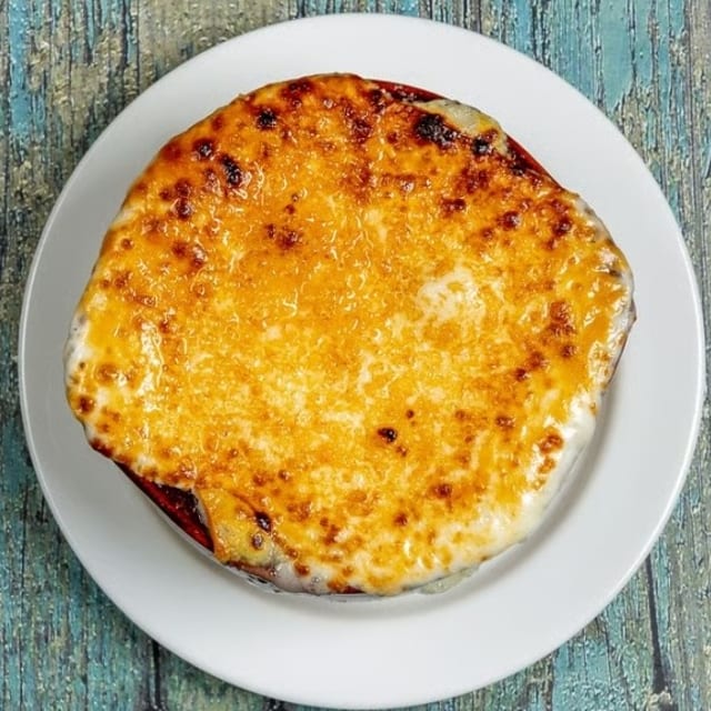 Onion Soup Au Gratin.