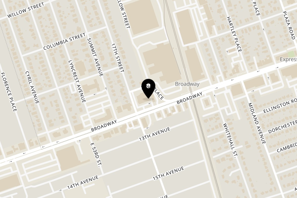 Map showing the location of Sage Restaurant on 17-15 Broadway in Fair Lawn